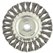 Щетка для УШМ, 125 мм, М14, Плоская, крученая проволока 0.35 мм  ...Matrix 74633