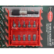 Набор бит TORX, 1/4", 11пр с битодержателем  Rock FORCE RF-21113