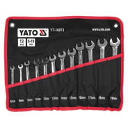 Ключи комбинированные рожково-накидные шарнирные с трещоткой 8-19мм (набор 12пр.) CrV  ...YATO YT-16973