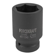 Головка ударная глубокая 1", 43мм (6гр.)  FORCEKRAFT FK-48510043