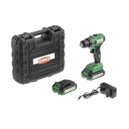 Дрель-шуруповерт аккумуляторная, 18В, 2 АКБ 2,0А/ч, 45Нм, 1500 об.мин,  ACD18BLC...Hammer 827376