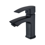 Смеситель для умывальника D35-A, серия 270 черный (Короткий монолитный излив)  ...ECONOCE EC0270BL