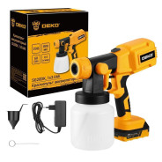 Краскопульт аккумуляторный, 20В,1 АКБ 3,0 А/ч, сопло 1,8 мм,  бачок 800 мл,  DEKO SG20DK...Deko 083-1133