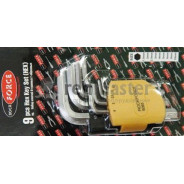 Набор ключей шестигранных, 9пр. 1.5-10мм  Rock FORCE RF-5093