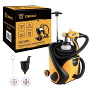 Краскопульт электрический, 1000Вт, HVLP, сопло 1 / 1,8 / 2,5, бачок 800 мл,  DEKO SGD1000...Deko 085-1333