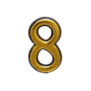 Цифра дверная АЛЛЮР БОЛЬШАЯ пластик "8" золото  УЗК 6981