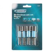 Набор бит с торцевыми головками 8, 10, 12, 13 mm, магнит, Nut-Driver S2  ...Gross 11627