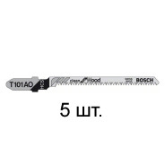 Пилка лобзиковая по дереву, T101AO, 5 шт.,  BOSCH 2608630031