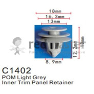 Клипса для крепления внутренней обшивки а/м Хонда пластиковая (100шт/уп.)  клипса ...Forsage C1402(Honda)