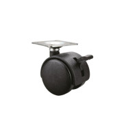 Опора колёсная d-40 мм. на площадке с фиксатором, пластмасса  ...STARFIX SMF-10521