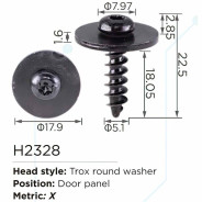 Клипса для крепления внутренней обшивки а/м БМВ металлическая (100шт/уп.)  ...Forsage клипса H2328(BMW)