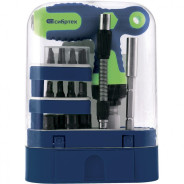 Отвертка Т-образная реверсивная с набором бит, торцевых головок, 33 предмета, CrV  ...Сибртех 13382