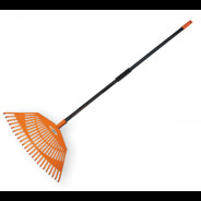 Грабли веерные пластмассовые  550 мм. 23 зубца с металлическим черенком  ...BRADAS KT-CX23H-M