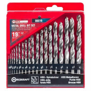 Сверла по металлу, набор 19пр. (1-10мм)  FORCEKRAFT FK-DBS19