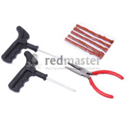 Набор инструментов для ремонта шин 8пр.(шило,протяжка,шнуры,утконосы)  ...KINGTUL KT-904T8A