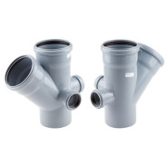 Крестовина двухпл. ВК 110/110х45/50/50 правая. тыл  (Для внутренней канализации)   ...РосТурПласт 36535