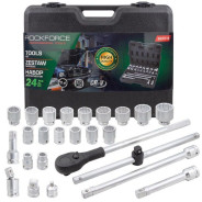 Набор инструментов 24пр. 3/4" (17-50мм) (12-гран.)  Rock FORCE RF-6241-9