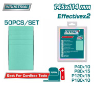 Набор шлифовальной бумаги 145х114 мм   (50шт.)TOTAL TAC145115