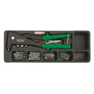 Набор-сет заклепочник с заклепками 2.4-4.8mm, 136х364mm  Toptul GAAT0101