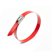 Стяжка стальная СКС-П (316) 7.9х400 (красн)  Fortisflex 83076