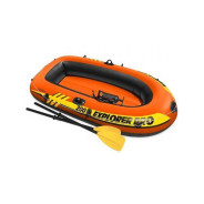 Надувная лодка двухместная Explorer PRO 200, 196х102х33 см + весла пластик.122 см, насос ручной  ...INTEX 58357NP