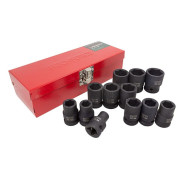 Набор головок ударных, 12пр., 1/2''6гр. (10-24мм), в метал. кейсе RockForce ...Rock FORCE RF-4129-5MPB