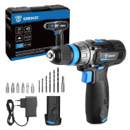 Аккумуляторная дрель-шуруповерт, 12В, 1АКБ 1,5 А/ч, 1500об.мин, 32 Нм,  DEKO DKCD12V PRO...Deko 083-1004