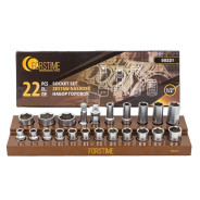 Головки, набор 22пр., 1/2", 10-32мм, 6гр.  FORSTIME FT-50221