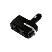 Разветвитель автоприкуривателя, 2 гнезда, 1хUSB (5В, 1000мА)  ...REXANT 16-0238