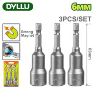 Торцевая магнитная насадка 6x65 мм   (3 шт)DYLLU DTWR2K06