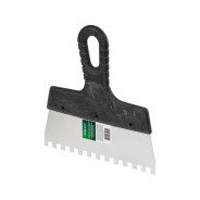 Шпатель фасад. зубчат. нерж.  350мм зуб 10х10 (для клея)  ВОЛАТ 35050-3510