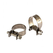 Хомуты металлические, MINI 18-20 мм, ширина 9 мм, винтовые, W4, 2 шт....Сибртех 475073
