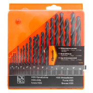 Набор сверл по металлу, 1-10 мм (шаг 0.5 мм), HSS, 19 шт., пласт. бокс, цилиндр. хвостовик  ...Sparta 723705