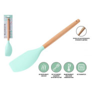 Лопатка силиконовая, 32 х 6 см, EcoVillage, бирюзовая  PERFECTO LINEA 21-326112