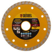 Диск алмазный отрезной ф125 х 22.2 mm, Турбо, сухое резание Denzel ...Сибртех 73108