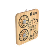 Термометр с гигрометром Банная станция "Пар и жар" для бани и сауны, 15х17х2.5 см  ...БАННЫЕ ШТУЧКИ 18045