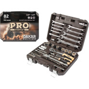 Набор головок и ключей 82пр. 1/4",1/2" DAKAR () (усоверш. 6-ти гранный профиль головок, сп...STARTUL PRO-082DK