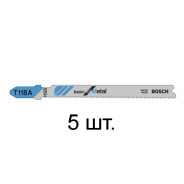 Пилка лобзиковая по металлу, T118A, 5 шт.,  BOSCH 2608631013