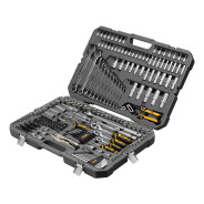 Набор инструментов, 1/2", 3/8", 1/4", CrV, S2, пластиковый кейс, 232 предмета  ...DENZEL 15808