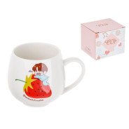 Кружка керамическая 350 мл Sweet fruits клубника  PERFECTO LINEA 17-300114