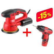 Эксцентриковая шлифмашина  RS 1250-1 AE в кор.+АКЦИЯ Аккумуляторный шуруповерт  ...WORTEX RS12501AE01319А1