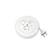 Удлинитель на катушке 5м, 3 розетки, 1.5кВт, 2х0.75mm2, без заземляющего контакта  ...BYLECTRICA У6-2405м