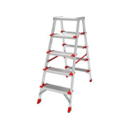 Лестница-стремянка алюм. двухст. 110см, 5 ступ., 7.5кг NV 3127 (до 225 кг.)  ...Новая Высота 3127205