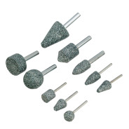 Набор шарошек абразивных для дрели (ПШМ), 63С, 10 шт. Denzel DENZEL 76028