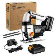 Лобзик аккумуляторный, 20В, 2АКБ 2,0 А/ч, макс.пропил 56 мм,  DEKO DKJS20 SET 2...Deko 063-4211