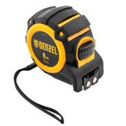 Рулетка 8м х 32мм, автоматич. фиксац., нейлон. покрытие, магнит. зацеп, двухстор. разметка  ...DENZEL 31524