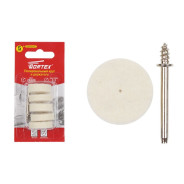 Полировальный круг  25 mm + держатель  WORTEX ETFP3225018