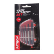 Набор экстракторов резьбы  HSS 4241,5пр.(М3-М18, "мелкий шаг"), в пластиковом футляре  ...Patron P-63005A