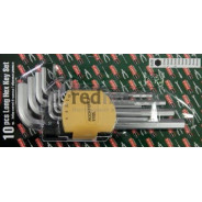 Набор ключей  шестигранных 1.27-10мм, 10пр. длинных  Rock FORCE RF-5102L