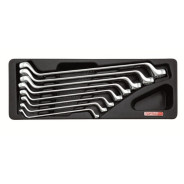 Набор-сет ключей накидных 75° 6-22мм 8шт. 136х364мм  Toptul GAAT0802